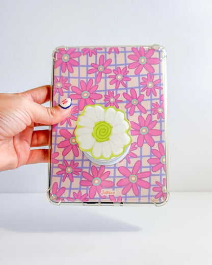 White Flower Magnetic Grip Holder
