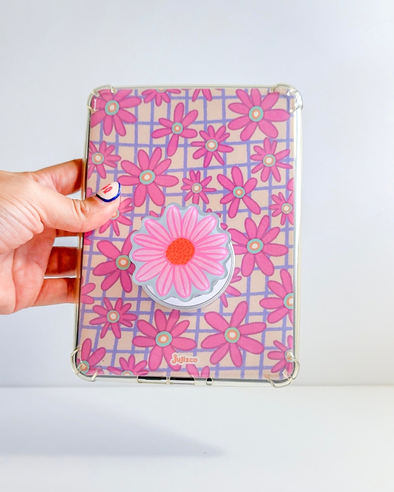 Pinky Flower Magnetic Grip Holder