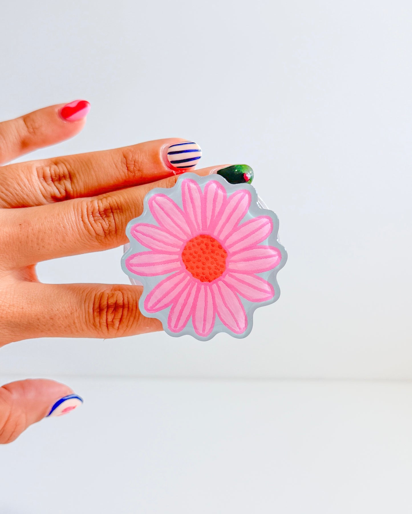 Pinky Flower Magnetic Grip Holder