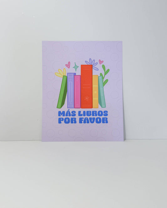 Más Libros Por Favor Art Print 8x10