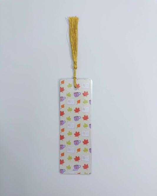 Coffee & Leaves Fall Bookmark
