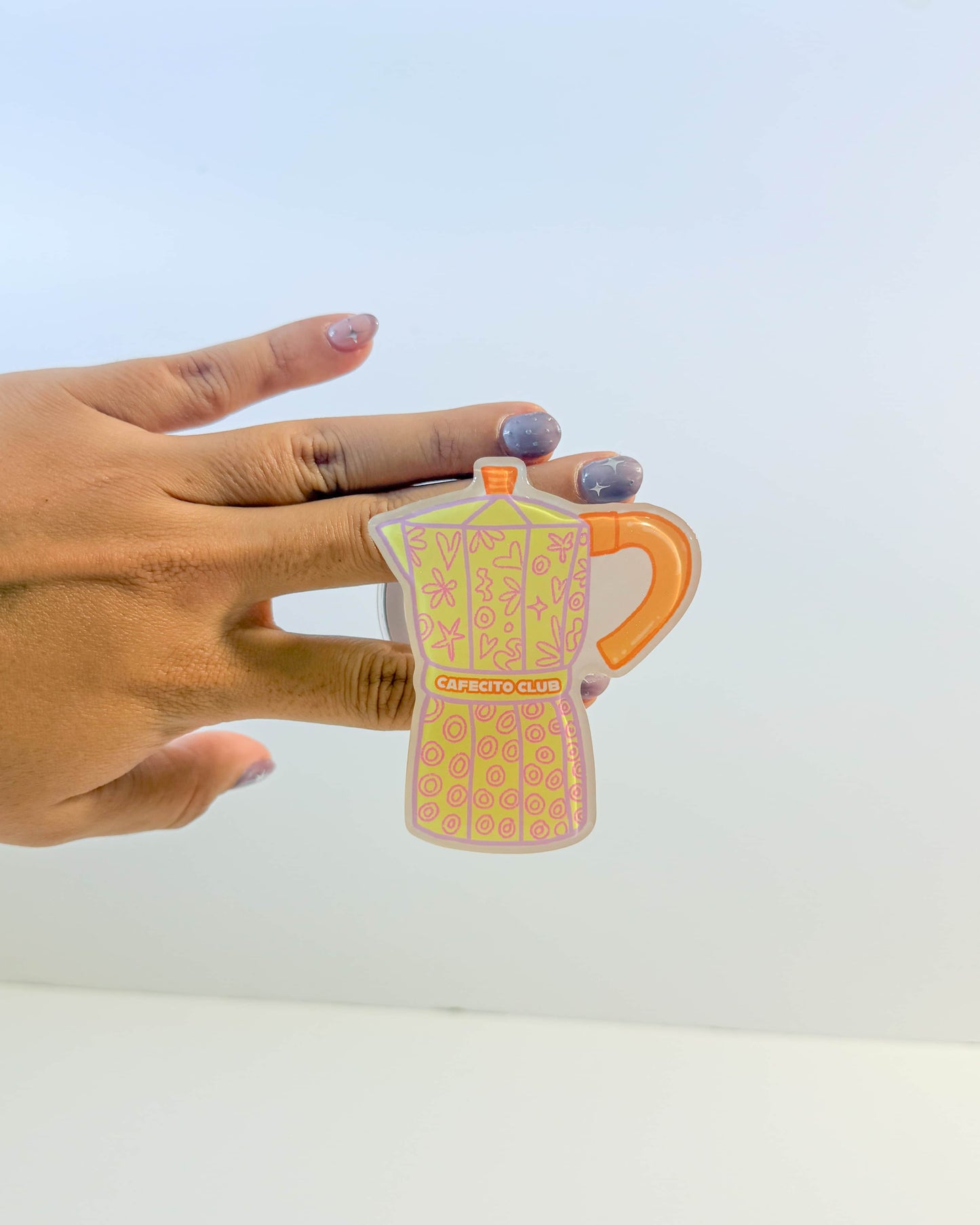 Cafecito Club Magnetic Grip Holder - Amarillo