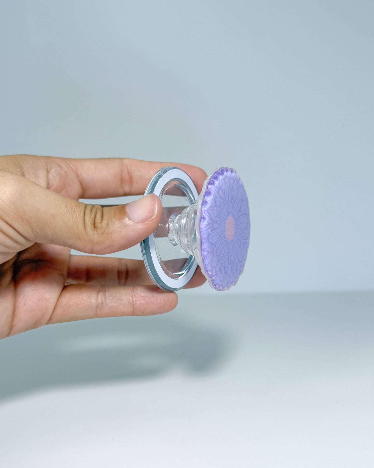 Purple Girly Flower Magnetic Grip Holder