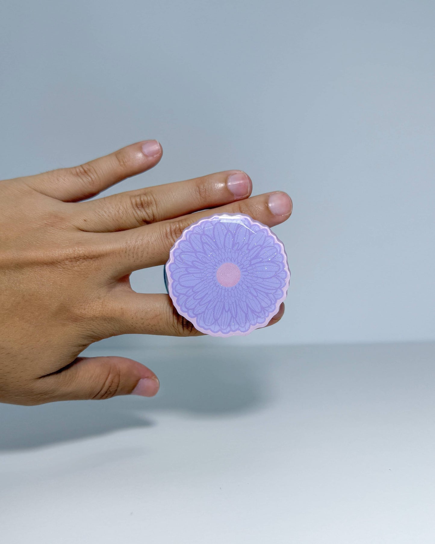 Purple Girly Flower Magnetic Grip Holder