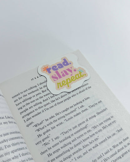 READ SLAY REPEAT Magnetic Bookmark